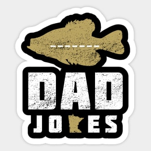 Crappie Minnesota Dad Jokes Sticker